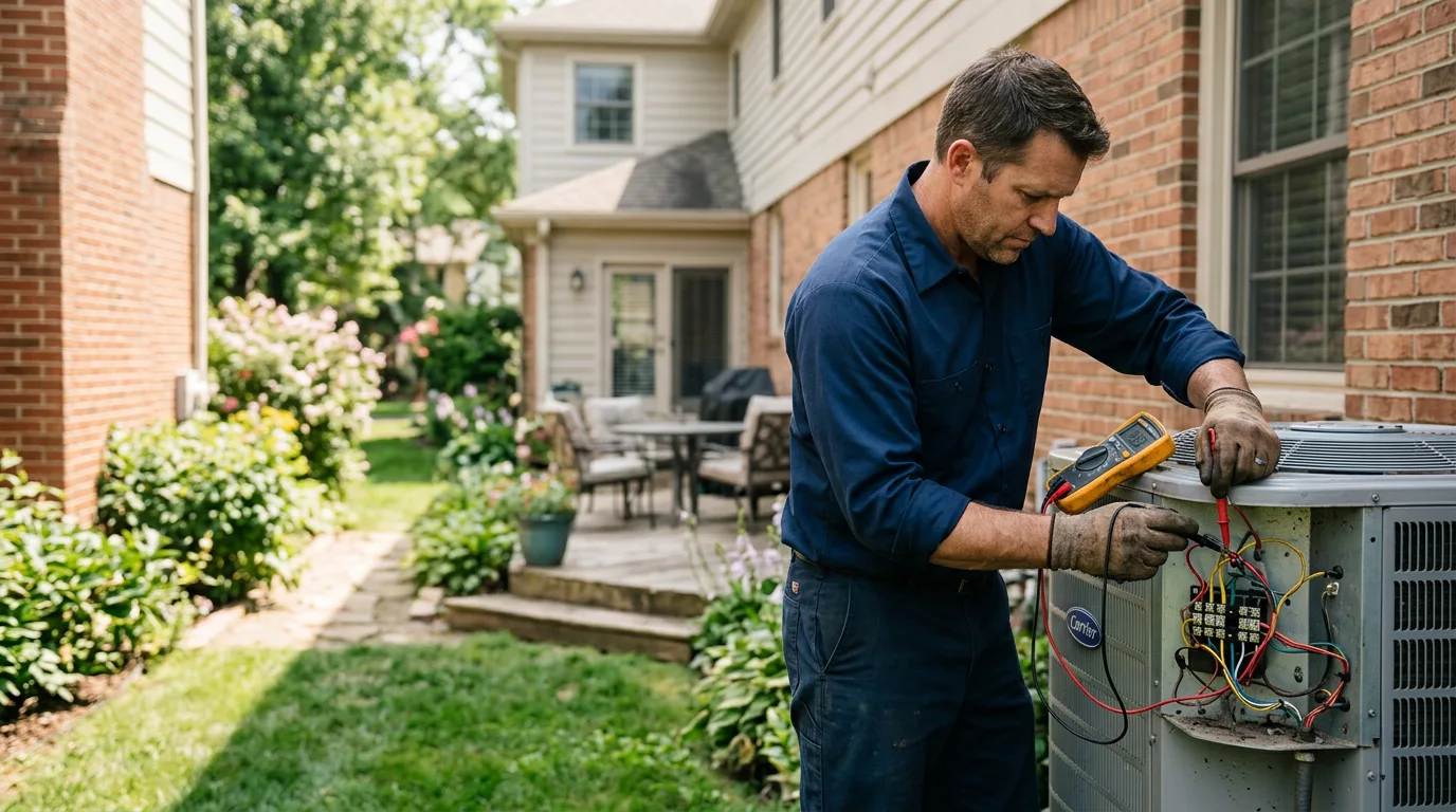 HVAC technician working near Georgetown, TX